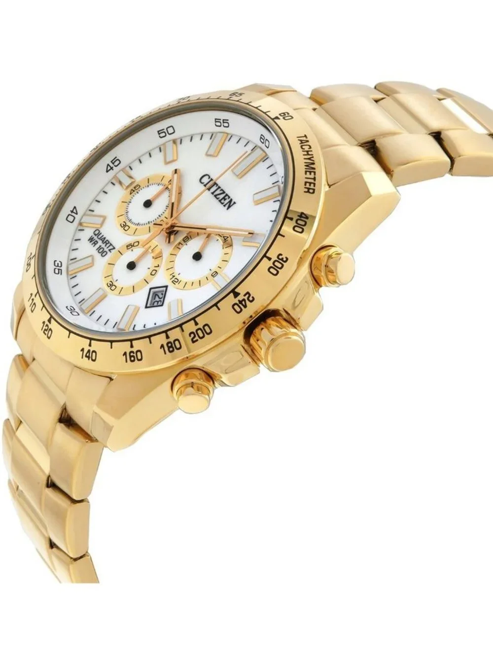 NWT Citizen Chronograph Quartz White Dial Men's Watch